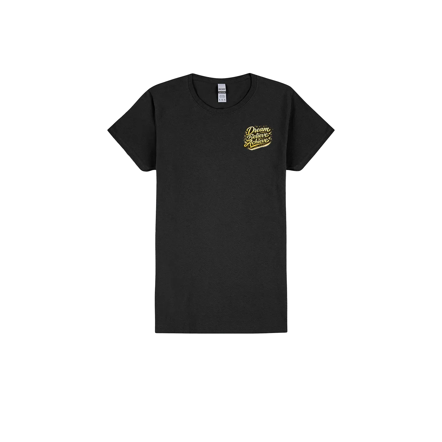 Black front flat lay